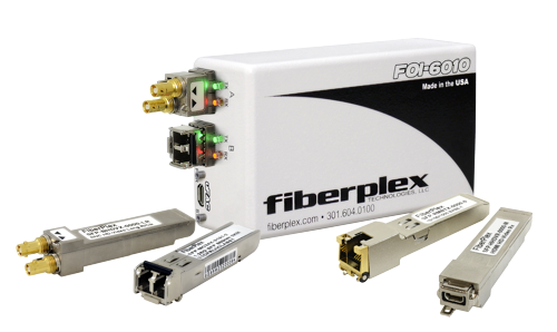 fiberplex 12.5gbps flexible interface sfp/sfp+ transceiver workbox foi-6010