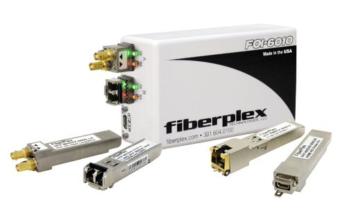 fiberplex 12.5gbps flexible interface sfp/sfp+transceiverworkbox foi-6010