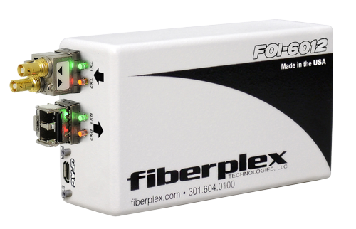 fiberplex 12.5gbps flexible interface sfp/sfp+ dual tx/rx workbox foi-6012