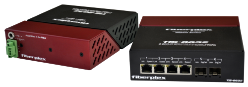 fiberplex 6 port 10/100/1000 ethernet switch – 4 copper ports with 2 sfp optical ports tis-8632