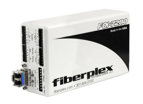fiberplex line level stereo audio transceiver with serial data and controls (e&m) foi-7280